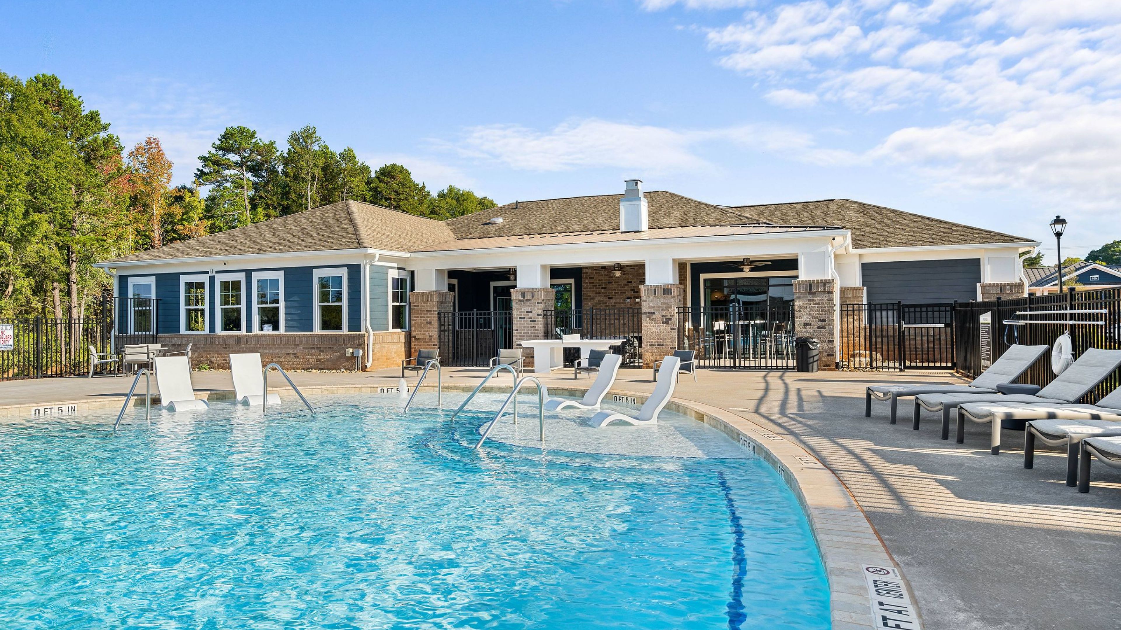 Hawthorne at Westport luxurious outdoor pool with lounge seating